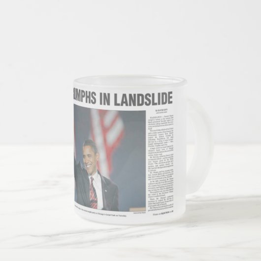 Triomphes d'Obama dans la tasse d'éboulement (Devant droit)