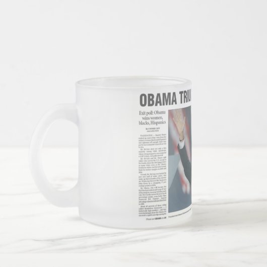 Triomphes d'Obama dans la tasse d'éboulement (Gauche)