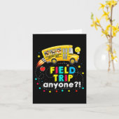 Trip Anyone Magic School Bus Kind Teacher Testdag Kaart (Gele Bloem)