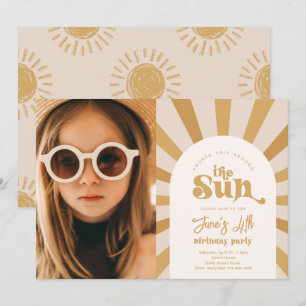 Trip om de zonuitnodiging Girl Sun Invite Kaart