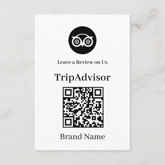 Tripadvisor QR | Business Review Link Informatiekaartje (Voorkant)