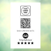 Tripadvisor QR | Zakelijk beoordelingsdisplaybord Raamsticker (Vel 3)