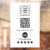Tripadvisor QR | Zakelijk beoordelingsdisplaybord Raamsticker (Vel 2)