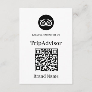 Tripadvisor QR Zakelijke beoordelingslink Informatiekaartje