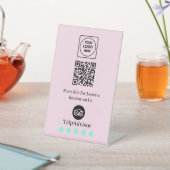 Tripadvisor Review QR Tafel Sign Reclamebord Met Voetstuk (Insitu)