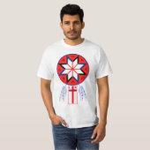 Tripartite Mi'Kmaq Forum Symbol en vlag T-shirt (Voorkant volledig)