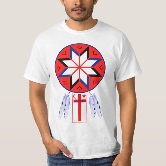 Tripartite Mi'Kmaq Forum Symbol en vlag T-shirt (Voorkant)