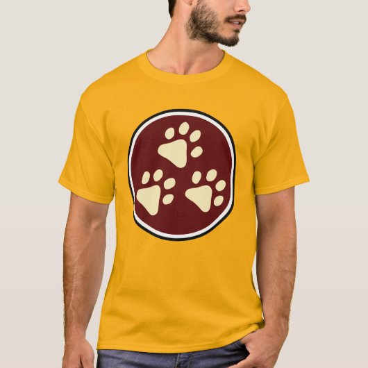 Tripawds Superhero T (Light Hommes) T-Shirt 3-Paw (Devant)