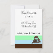 Tripe moderne Cinquantième anniversaire Invitation (Dos)