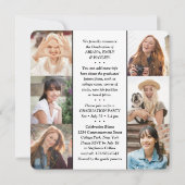 Triple Afstuderen 3 afgestudeerden foto collage ge Aankondiging (Achterkant)