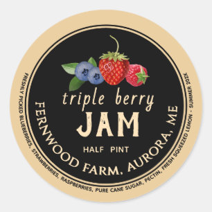 Triple Berry Jam Classic Ronde Sticker