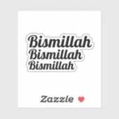 Triple Bismillah Typografie Sticker (Vel)