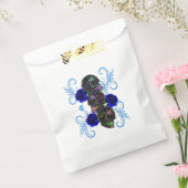 Triple Black Day of the Dead Skulls Blue Rozen Bedankzakje (Gezegeld)