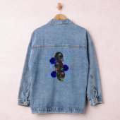 Triple Black Day of the Dead Skulls Blue Rozen Denim Jacket (Hangar)