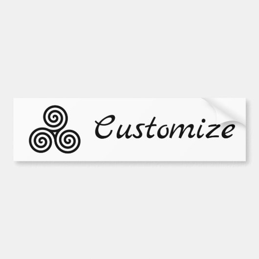 Triple Black Spirals Thunder_Cove Bumpersticker (Voorkant)