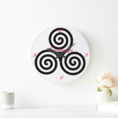Triple Black Spirals Thunder_Cove Classic Grote Klok (Huis)