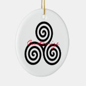 Triple Black Spirals Thunder_Cove Keramisch Ornament (Rechts)