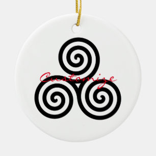 Triple Black Spirals Thunder_Cove Keramisch Ornament