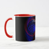 Triple Blueberry Accent Math Art Café Mug (Gauche)