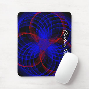Triple Blueberry Color Accent Geometrische Muismat