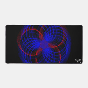 Triple Blueberry Kleur Geometrische Muismat Mat