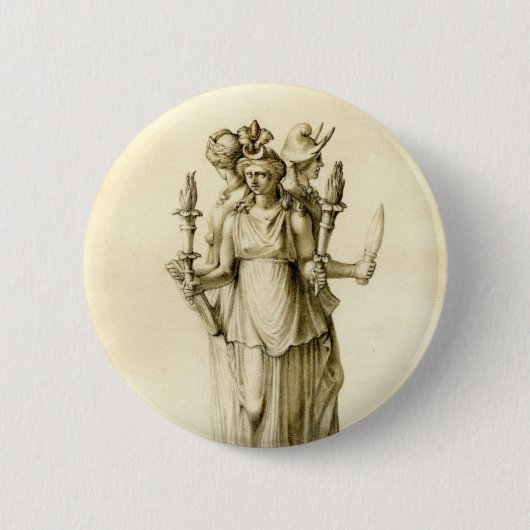 Triple-Bopped Hecate Ronde Button 5,7 Cm (Voorkant)