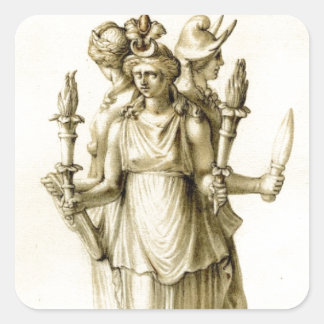 Triple-Bopped Hecate Vierkante Sticker