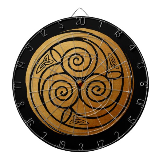 Triple Celtic Knot Swirl Mandala Dartbord (Voorkant)