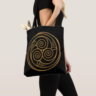 Triple Celtic Knot Swirl Mandala Draagtas