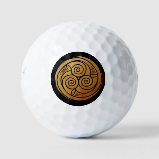 Triple Celtic Knot Swirl Mandala Golfballen (Voorkant)