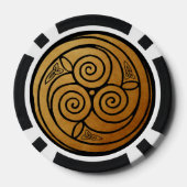Triple Celtic Knot Swirl Mandala Poker Chips (Achterkant)