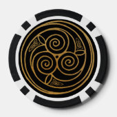 Triple Celtic Knot Swirl Mandala Poker Chips (Achterkant)