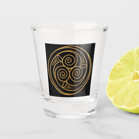 Triple Celtic Knot Swirl Mandala Shot Glas (Voorkant)