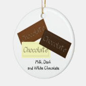 Triple Chocolate kerstversiering Keramisch Ornament (Links)