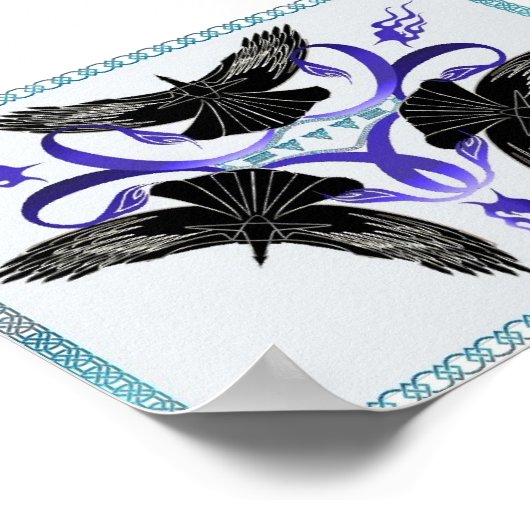 Triple Crow Celtic Knot Poster (Hoek)