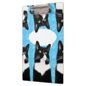 Triple Cute Kat maakt statement Fun Art Klembord (Links)