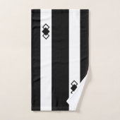 Triple Diamant sur rayures noires et blanches (Serviette à main)