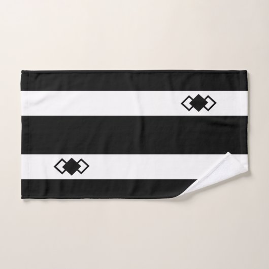 Triple Diamond op zwart & wit gestreept Bad Handdoek (Handdoek)