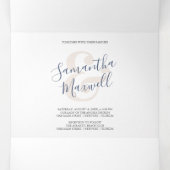 Triple Faire-part de mariage moderne (Intérieur au milieu)