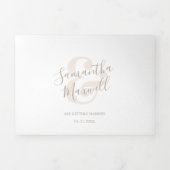 Triple Faire-part de mariage moderne (Page de couverture)