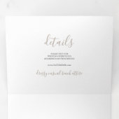 Triple Faire-part de mariage moderne (Intérieur en premier)