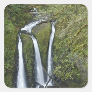 Triple Falls, Columbia River Gorge Vierkante Sticker