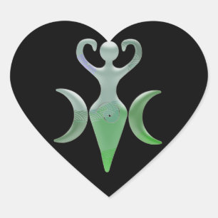 Triple Goddess Hart Sticker