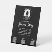 Triple Goddess Hecate Zwart & Wit Prijslijst Reclamebord Met Voetstuk (Voorkant)