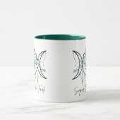 Triple Goddess & Lotus Green Mug Mok (Midden)
