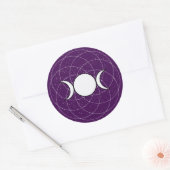 Triple Goddess Moon Ronde Sticker (Envelop)