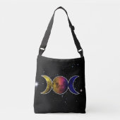 Triple Goddess Moon symbool Crossbody Tas (Voorkant)