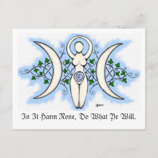 Triple Goddess Post Card Briefkaart