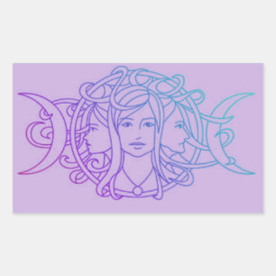 Triple Goddess Rechthoekige Sticker