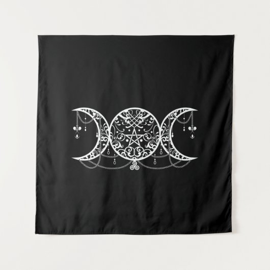 Triple Goddess Symbol Ornament Wandkleed (Voorkant)
